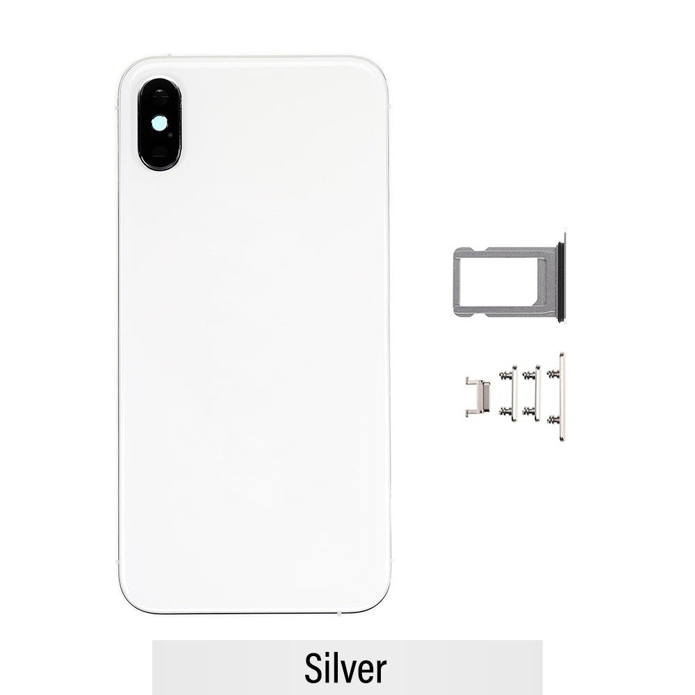 Rear Housing for iPhone XS (NO LOGO)-Silver Rear Housing for iPhone XS (NO LOGO)-Silver